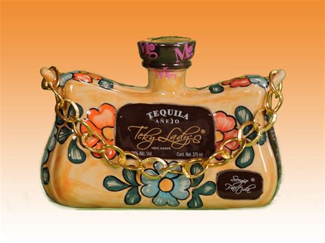 Tekyladys 375ml Anejo Floral Design Anejo Tequila Bottle