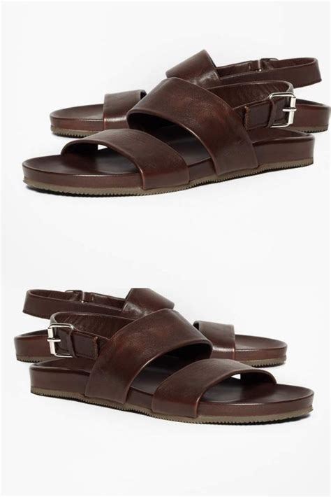 Brooks Brothers Double Strap Leather Sandals Men Sandal Sandals Men