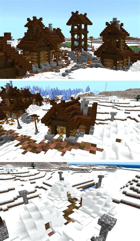 I Transformed A Tundra Village Video In Comments Minecraftbuilds