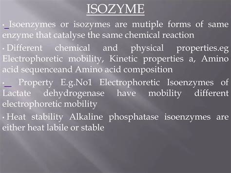 Isozyme | PPT | Free Download