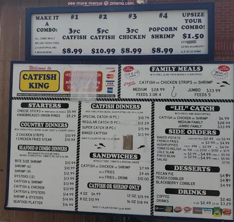 Menu At Catfish King Fast Food Tyler