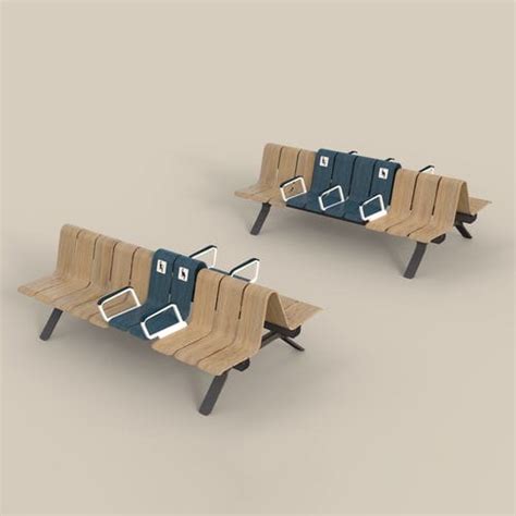 Waiting Room Bench Ascent Green Furniture Concept Multiplace