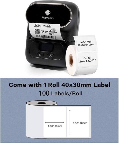 Phomemo M110 Portable Thermal Label Printer Bluetooth Label Maker Machine Ocr Function