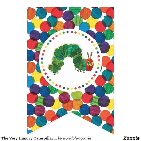 The Very Hungry Caterpillar Birthday Bunting Flags Zazzle Hungry