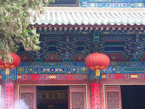 The Roof of the Building in Shaolin Temple with Detail Architecture ...