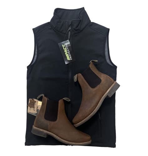 Mens Black Gilet And Boot Bundle Murray Excel