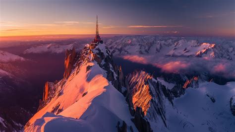 Aiguille du Midi Wallpaper (French Alps, Snow-capped mountains) #6997