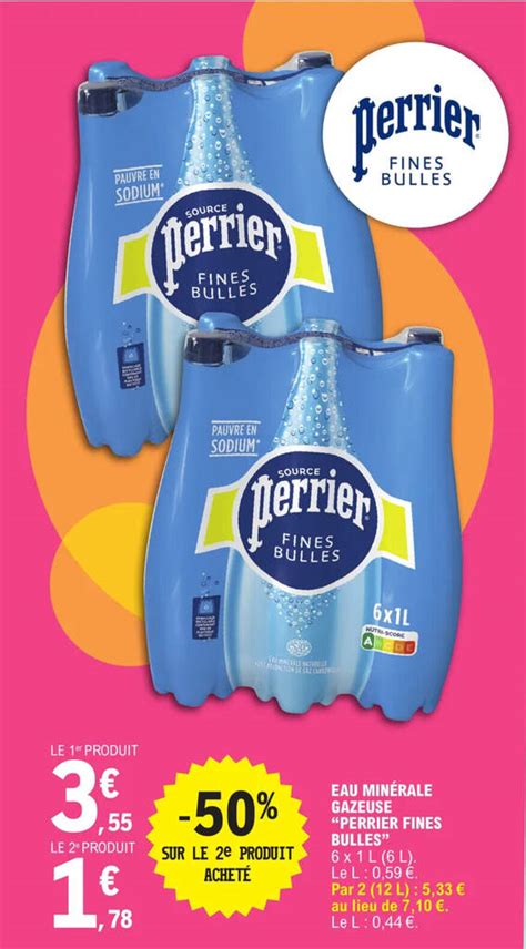 Promo EAU MINÉRALE GAZEUSE PERRIER FINES BULLES chez E Leclerc