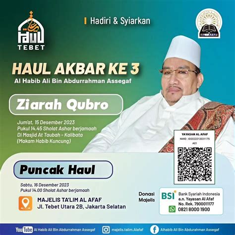 Haul Tebet Ke Haul Sang Maha Guru Besar Sayyidil Walid Al Alamah Al