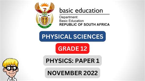 November 2022 Physical Science Paper 1 Youtube