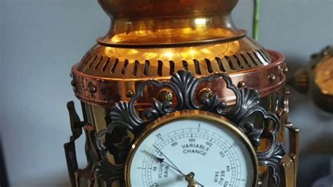 Viorel Radu Steampunk Winnipeg Light Sculpture Steampunk Mantel