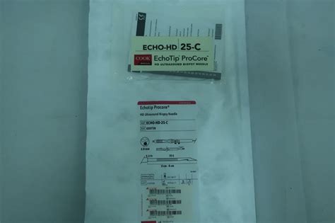 New COOK Echotip Procore HD Ultrasound Biopsy Needle Echotip Procore HD