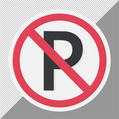 Verboden Parkeren Verkeersbord Premium Psd Bestanden