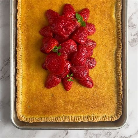 Buttermilk Slab Pie With Cardamom And Strawberries The Salted Potato