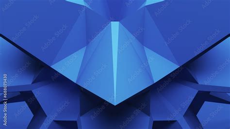 Abstract Blue Backgrounds Lines Triangle Shapes Structure Geometrical Tetra Patterns 3d