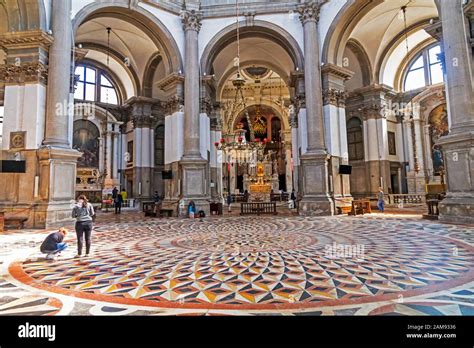 The interior of Basilica di Santa Maria della Salute Venice Italy Stock ...