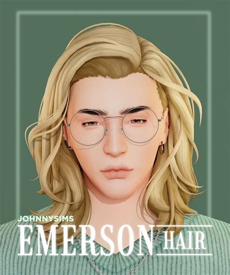 Emerson Hair Johnnysims In Sims Hair Sims Hair Male Sims