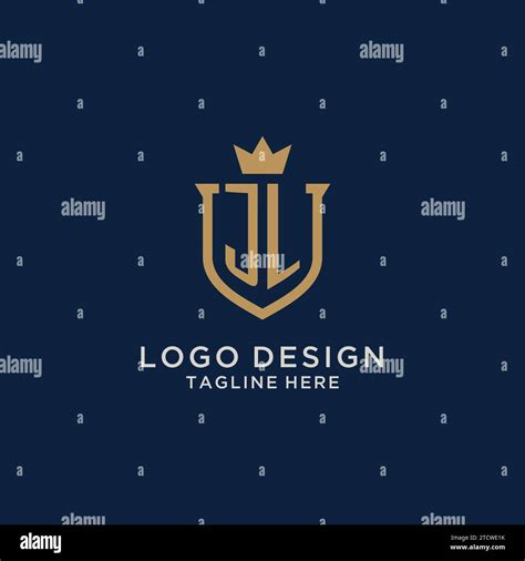 JL initial shield crown logo vector graphic Stock Vector Image & Art ...