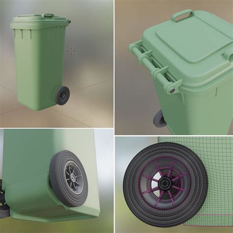 Wheeled-Garbage-Can 120L High-Poly | CGTrader