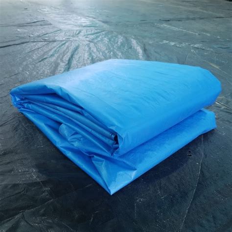 Pvc Coated Woven Hippo Gsm Blue Waterproof Hdpe Tarpaulin