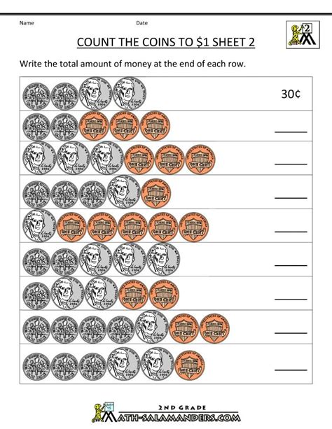 4 Worksheet Free Math Worksheets Third Grade 3 Counting Money Counting