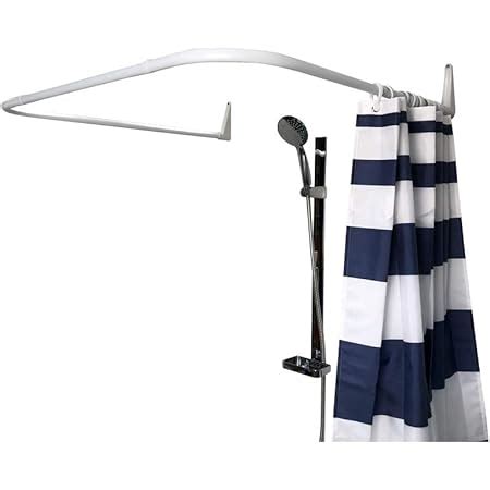 Erica U Shaped Shower Curtain Rail 85x95x85 Cm Wall Mounted Without