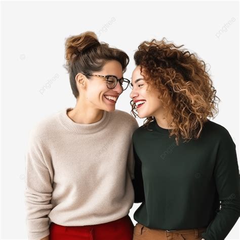 Lesbian Couple Together Indoors Cheerfully Communicate Preparing For