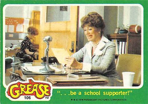 Eve Arden Trading Card Grease 1978 Topps 106 Principal Mcgee Rydell