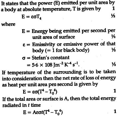 State and prove Stefan-Boltzmann law - CBSE Class 11 Physics - Learn ...