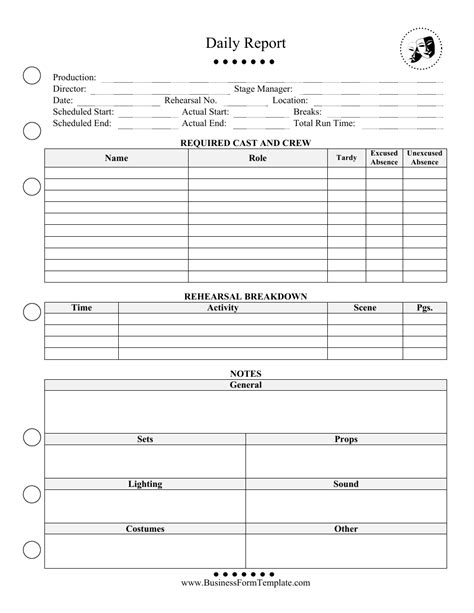 Daily Report Template Fill Out Sign Online And Download Pdf