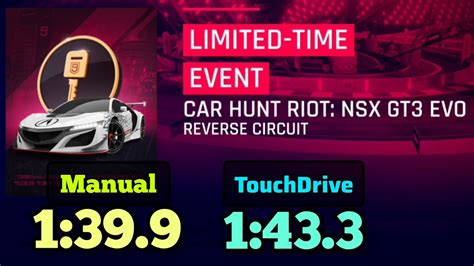 Asphalt 9 Car Hunt Riot Acura Nsx Gt3 Evo Manual 1 39 9