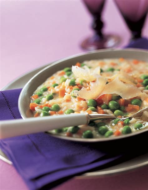 Risotto aux carottes et petits pois pour 4 personnes Recettes Elle à