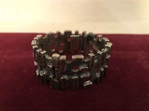 VINTAGE BRUTALIST ROBERT Larin 1960s Canada Modernist Bracelet Bangle RARE $180.00 - PicClick CA