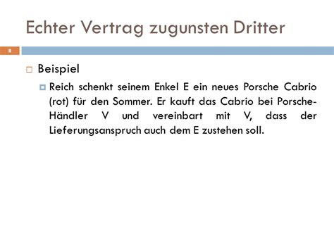 Beispiel Vertrag Mit Schutzwirkung Zugunsten Dritter