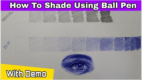 How To Draw Using Ball Pen Ball Pen Shading Techniques Youtube