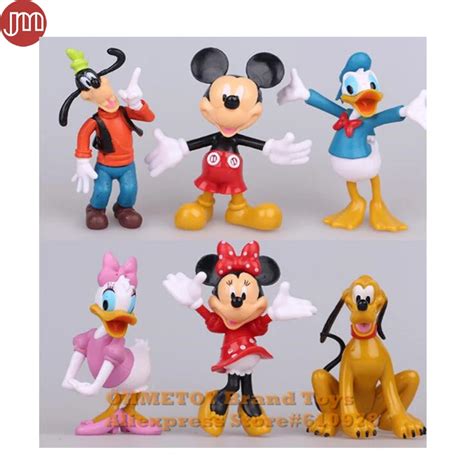 OHMETOY 6PCS Mickey Mouse Action Figure Toys Minnie Goofy Donald Duck ...