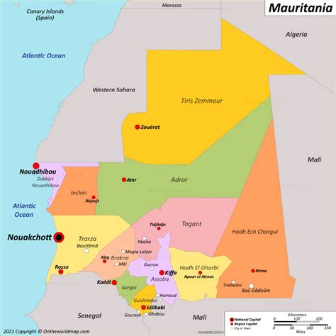 Mauritania Map Detailed Maps Of Mauritania