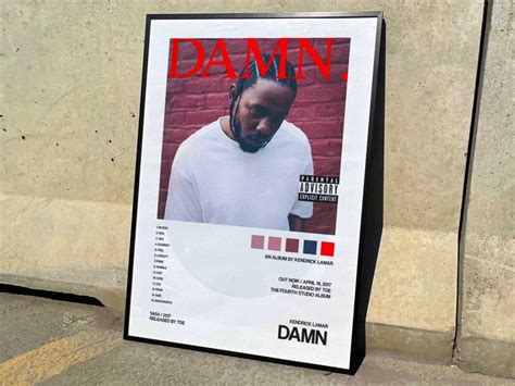 Kendrick Lamar damn Album Cover Poster, Tracklist Poster 2 - Etsy