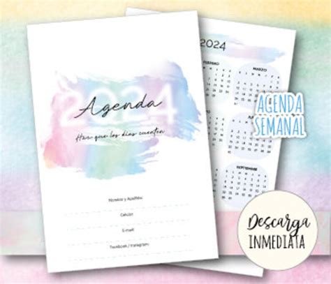 Agenda Semanal Planner A Semana A La Vista Con Fecha Pdf