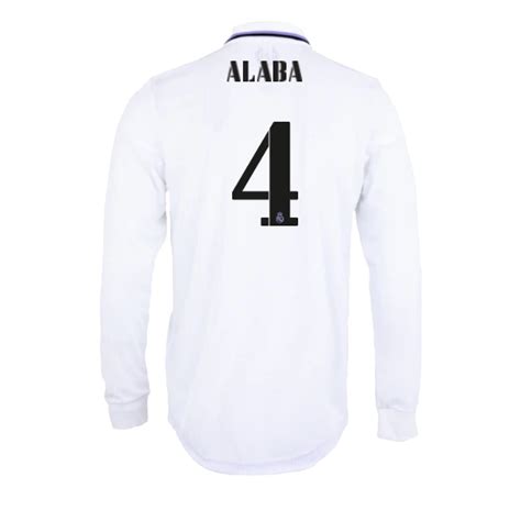 Camiseta Aut Ntica Manga Larga Alaba Real Madrid Primera