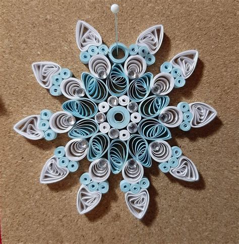 Quilled Snowflake Christmas Decoration - Etsy