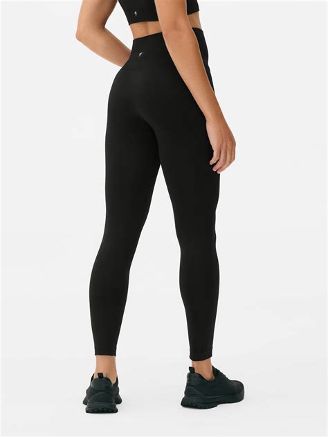 Leggings Largos De Alto Rendimiento Sin Costuras Negro Mujer Primark