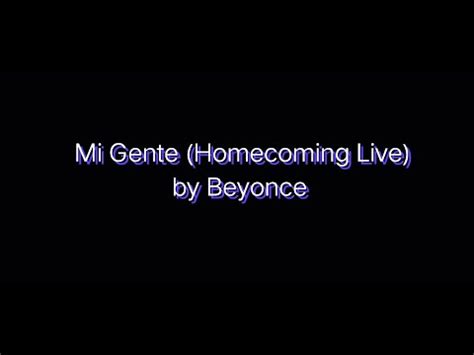 MI GENTE HOMECOMING BY BEYONCE ZERO STUDIO YouTube