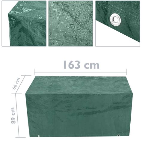 Wodoodporny pokrowiec ochronny do ławki ogrodowej 163x89x66cm Cablematic