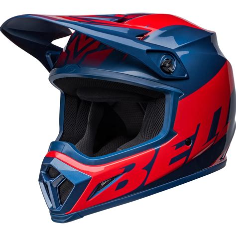 Bell Mx Helmet Moto Mips Disrupt True Blue Red Maciag Offroad