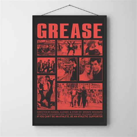 Grease 1978 Movie Poster, Grease Broadway Poster, Grease Film Poster, Modern Vintage Film ...