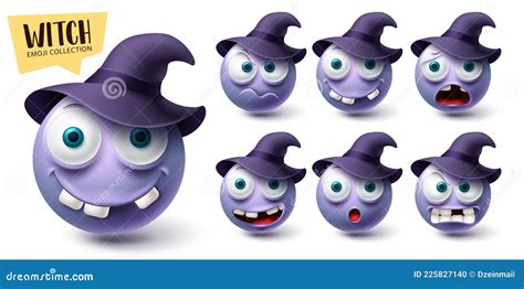 Smileys Halloween Emoji Vector Set Smiley Emojis Horror Character