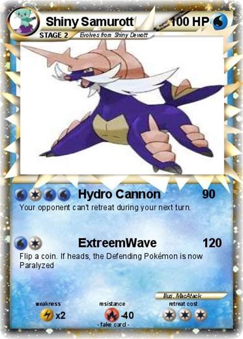 Pokémon Shiny Samurott 5 5 - Hydro Cannon - My Pokemon Card