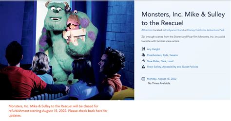 Disneyland's Monsters, Inc. Ride Is Closing for Refurbishment SOON ...