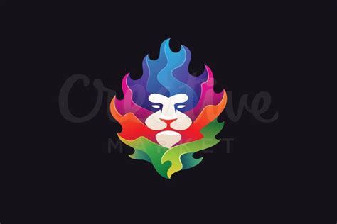 Colorful Lion Logo | Colorful lion, Lion logo, ? logo